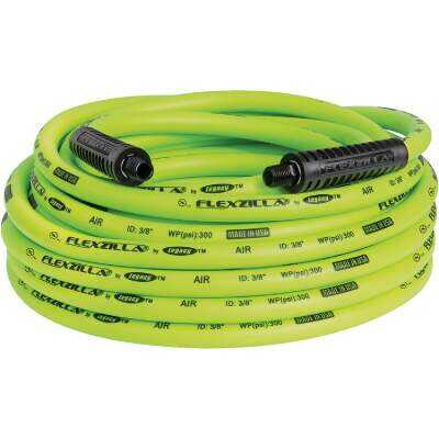 Flexzilla 3/8 In. x 50 Ft. Polymer-Blend Air Hose with 1/4 In. MNPT Fittings