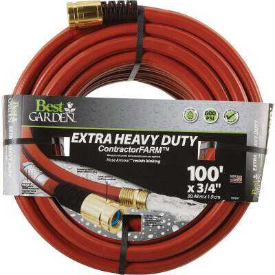 Best Garden 3/4 In. Dia. x 100 Ft. L. Drinking Water Safe Contractor Hose